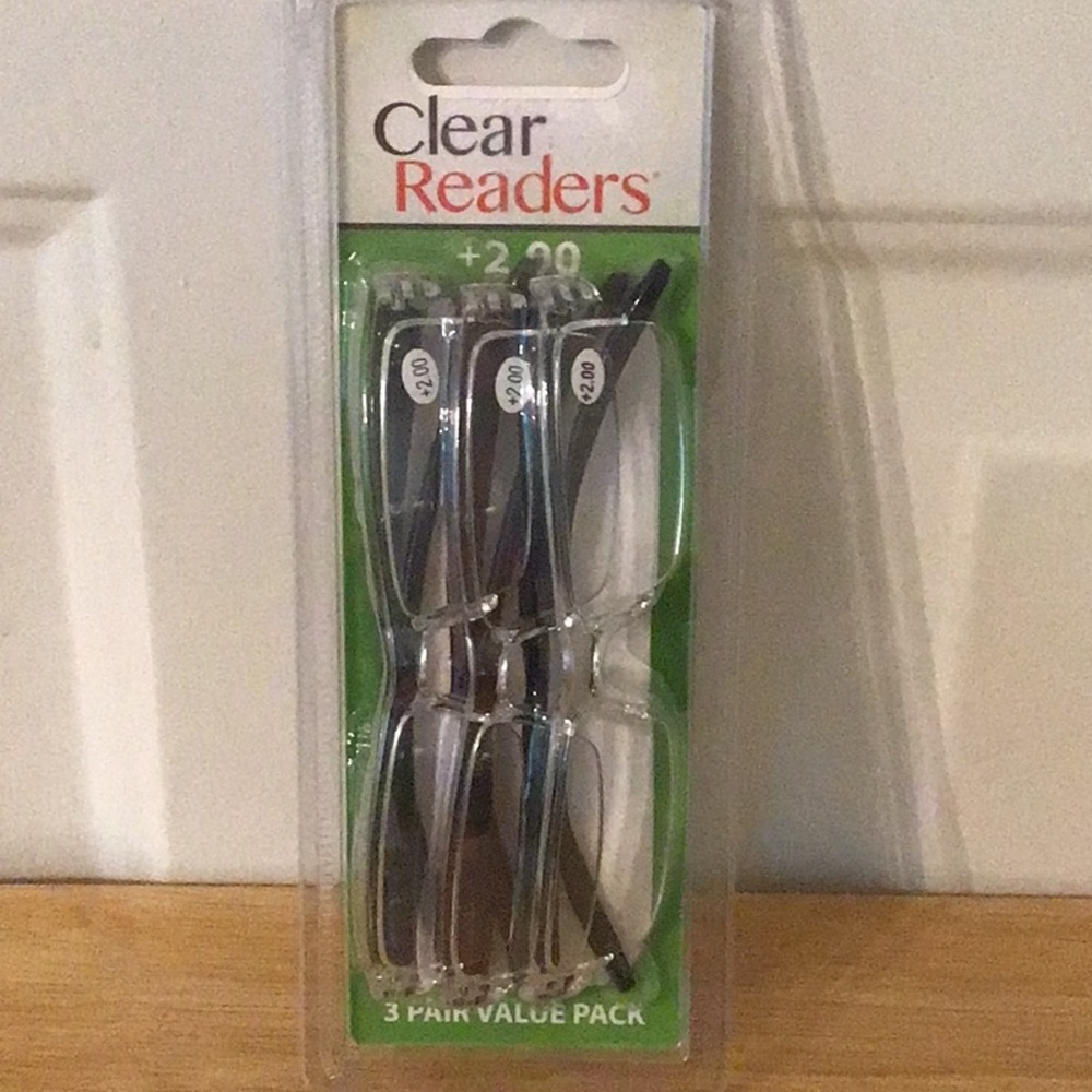 3 pair of Clear Readers